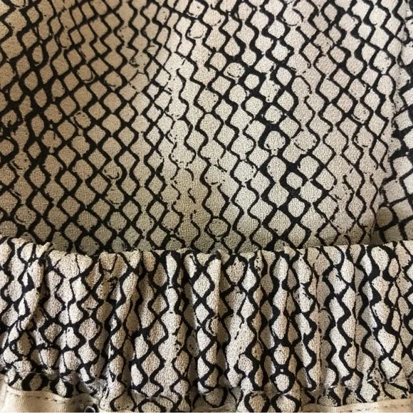 Eileen Fisher Silk Gray and Beige Elastic-Waist Full-Length Pant Large - Picture 10 of 13